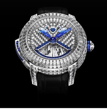 Jacob & Co. Rasputin Tourbillon Baguette Blue Sapphires Replica Watch CT200.30.BD.BD.A